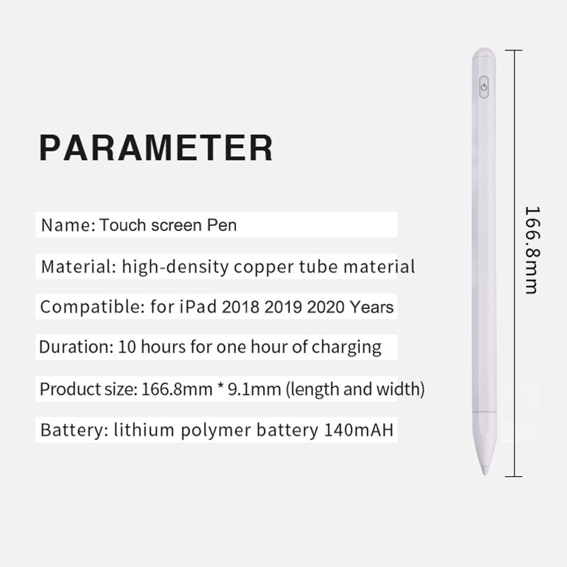 Para ipad -Año pantalla táctil capacitiva Stylus activo Stylus Pen para ipad 6 /Pro 11 /Mini 5 /7, S Pen