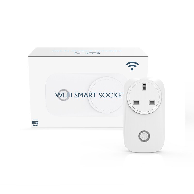 Smart Home WIFI Single Socket Smart Socket Support 40 Devices WiFi Control Smart Socket For IOS Android Smart Phone: UK Plug