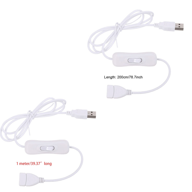 USB 2.0-Verlängerungskabel mit Schalter für Tischlampen/Ventilatoren/LED-Leuchten. Bequeme Steuerung des Schalters