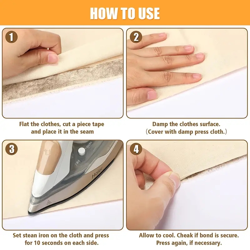 Accesorio de costura de entrelazado de doble cara blanco de 64m, cinta adhesiva de tela, entrelazado Fusible para ropa, accesorios DIY de retazos