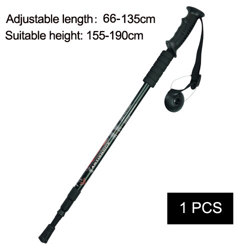 1/2pcsWalking Stick Trekking Poles Hike Nordic Walking Cane Aluminum Camp Telescopic Baton Outdoor Hiking Poles Crutches