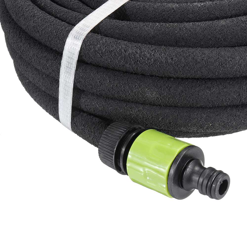 15m Black Porous Irrigation Soaker Hose Expandable Flexible Watering Dripper Tubing Pipe Garden Lawn plant Irrigation Tool