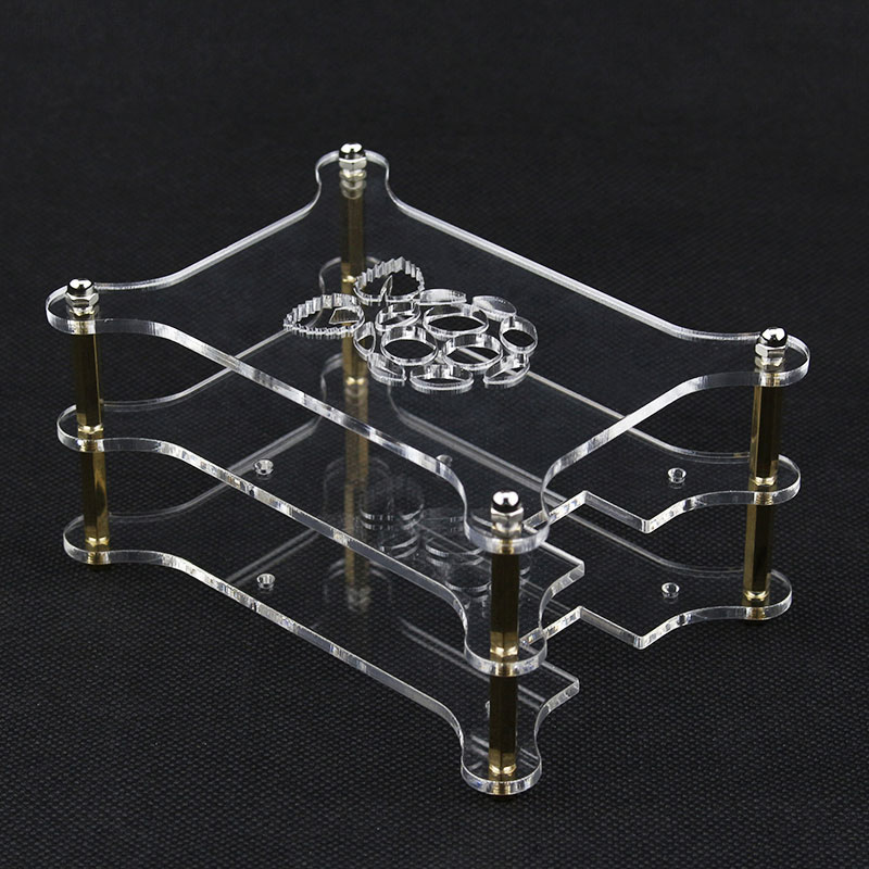 S ROBOT Raspberry Pi 4 Model B Acrylic Case Clear Transparent Shell For Raspberry Pi 3B/3B Plus Case RPI138