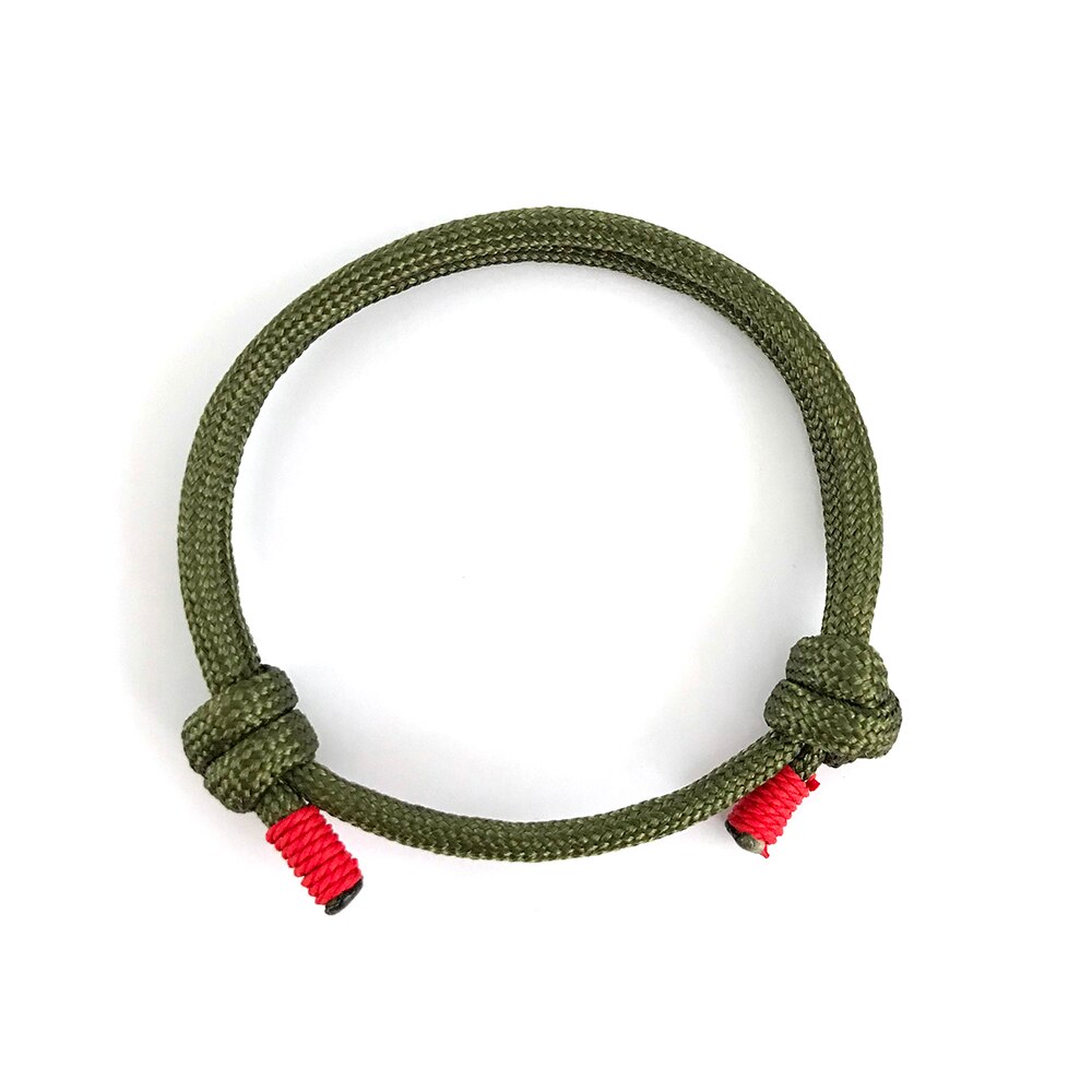 Pulsera ajustable de paracaídas de supervivencia para hombre y mujer, cuerda trenzada de emergencia para deportes al aire libre, de joyería, 1 Uds., 550: Army Green