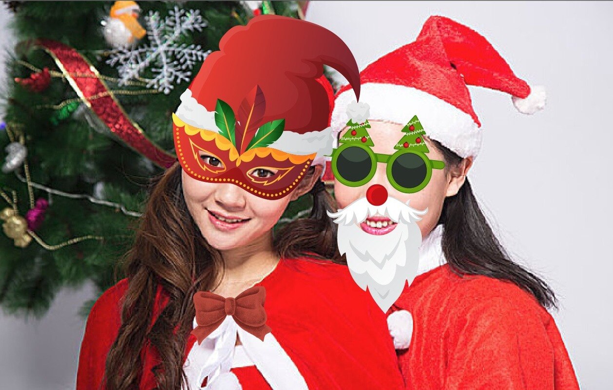 37Pcs Kerst Photo Booth Props Party Maskers Hoed Snor Lip Photobooth Props Christmas Party Decoratie Favor Funny
