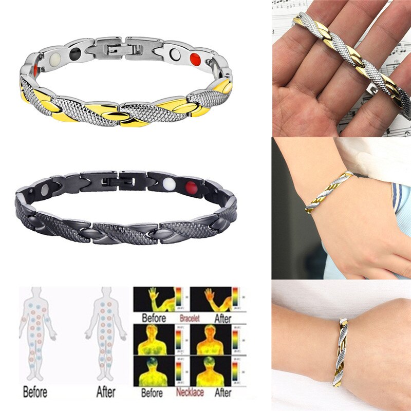 Trendy 4 Colors Weight Loss Energy Magnets Jewelry Slimming Bangle Bracelets Twisted Magnetic Therapy Bracelet Healthcare