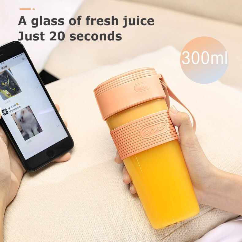 Portable Electric Fruit Juicer USB Blender Double Power Orange Squeezer Household Juicer Cup Oranges Fast Blender Kitchen Tools