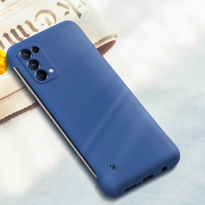 Funda ultradelgada para OPPO Reno 5, carcasa mate sin marco para OPPO ren5, a prueba de golpes: Deep blue