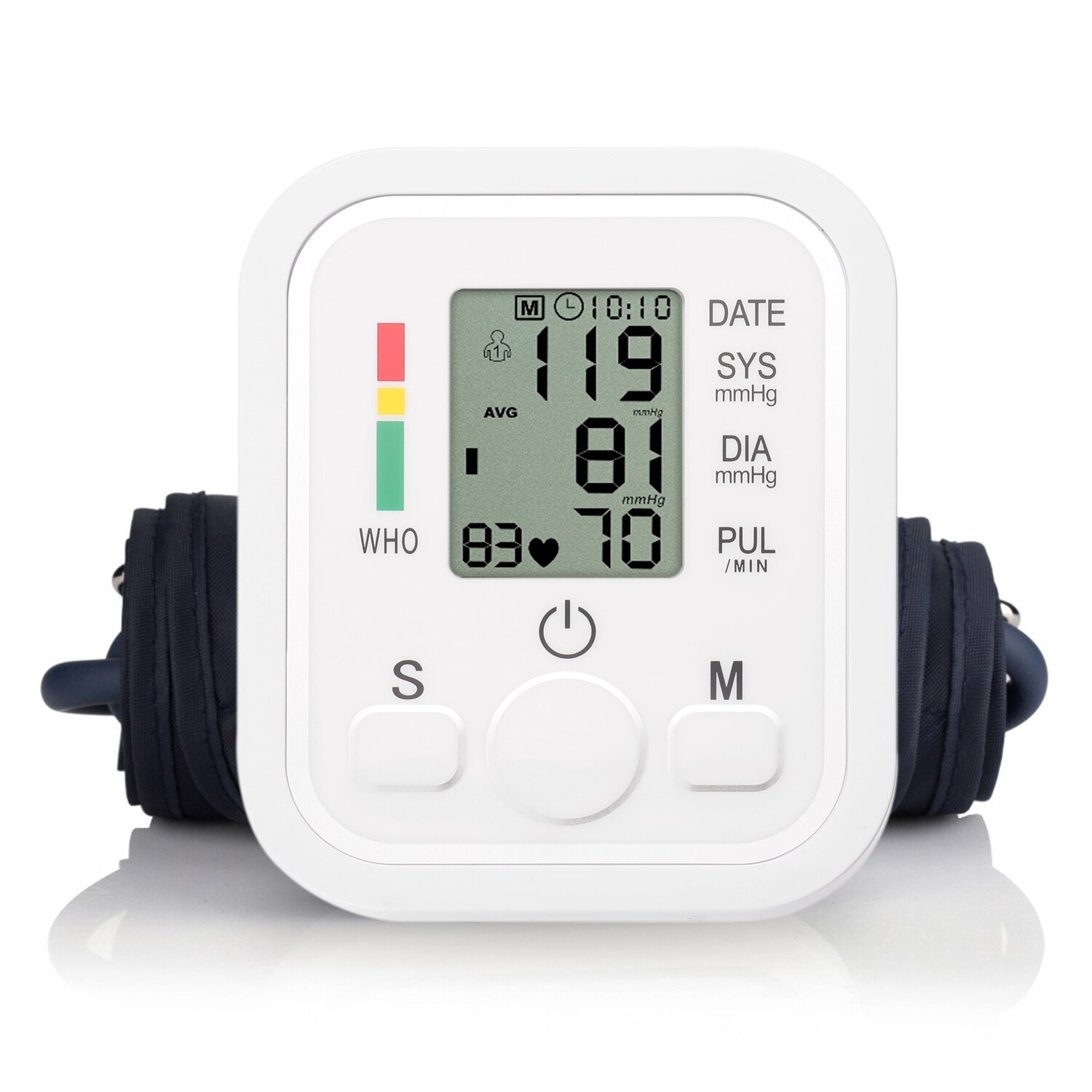 Automatische Bloeddrukmeter Tonometer Bovenarm Pulse Gauge Meter Bp Hartritme Tonometer Digitale Lcd Bloeddrukmeter