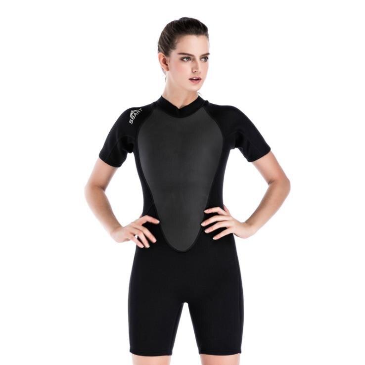 SBART Short Sleeve Wetsuit Women Surfing Snorkeling Mergulho 2mm Neoprene One piece Jumpsuits Diving Spearfishing Wetsuits: A1 / XL