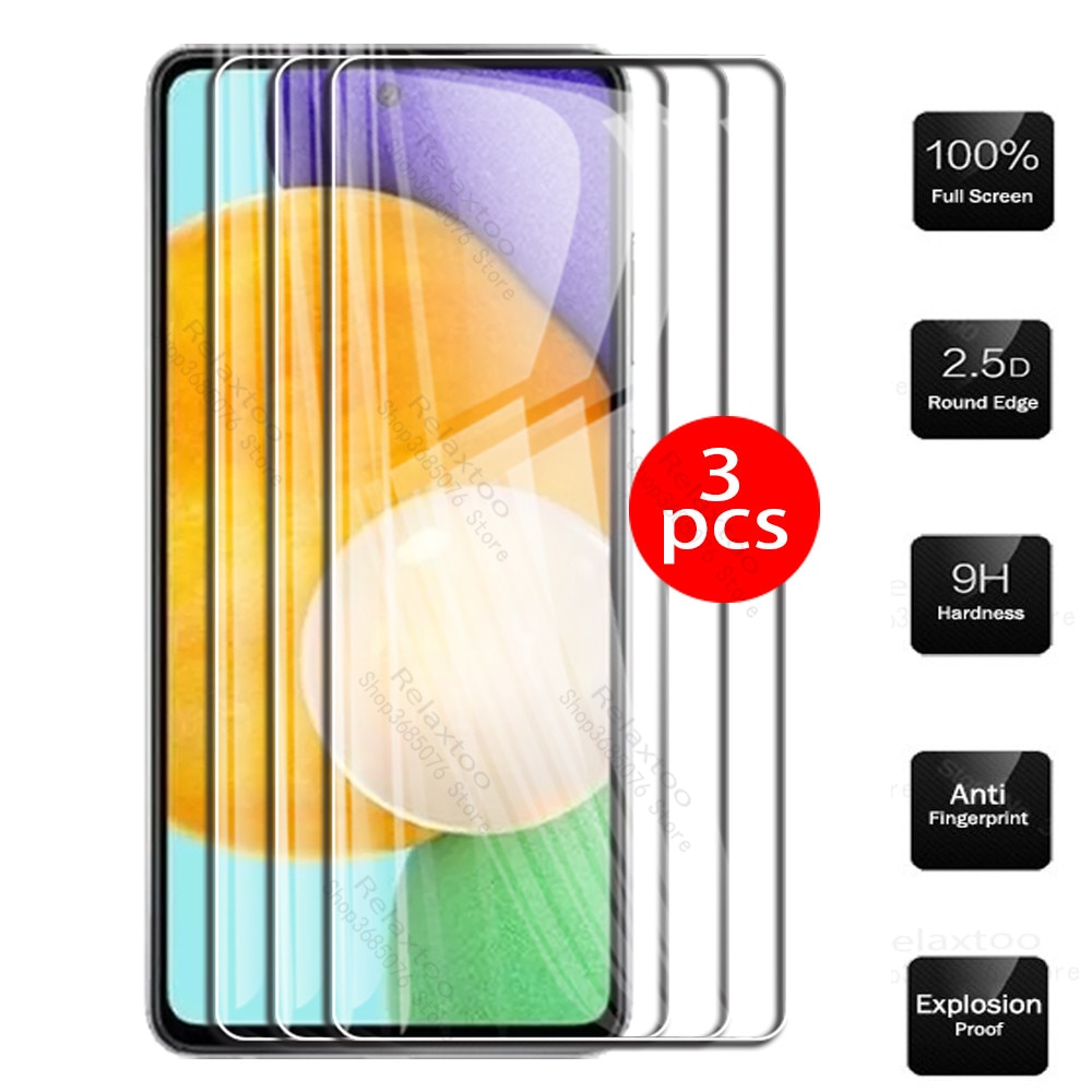 Funda de cristal para samsung galaxy a52, protector de cristal para samsung A52 a 52 52a, para samsung galaxy a52 , 6,5 ", 3 unidades