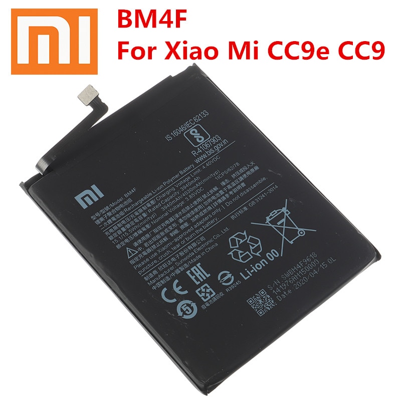 Originele Xiao Mi CC9e CC9 CC9 E Batterij BM4F 4030Mah Vervangend Telefoon Batterij