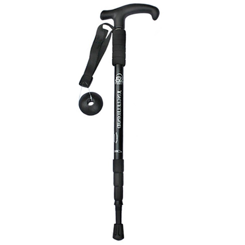 Adjustable Walking Stick for the Elderly Telescopic Crutches for Old Men Women Anti Shock Walking Cane Trekking Pole for Fathers: Black