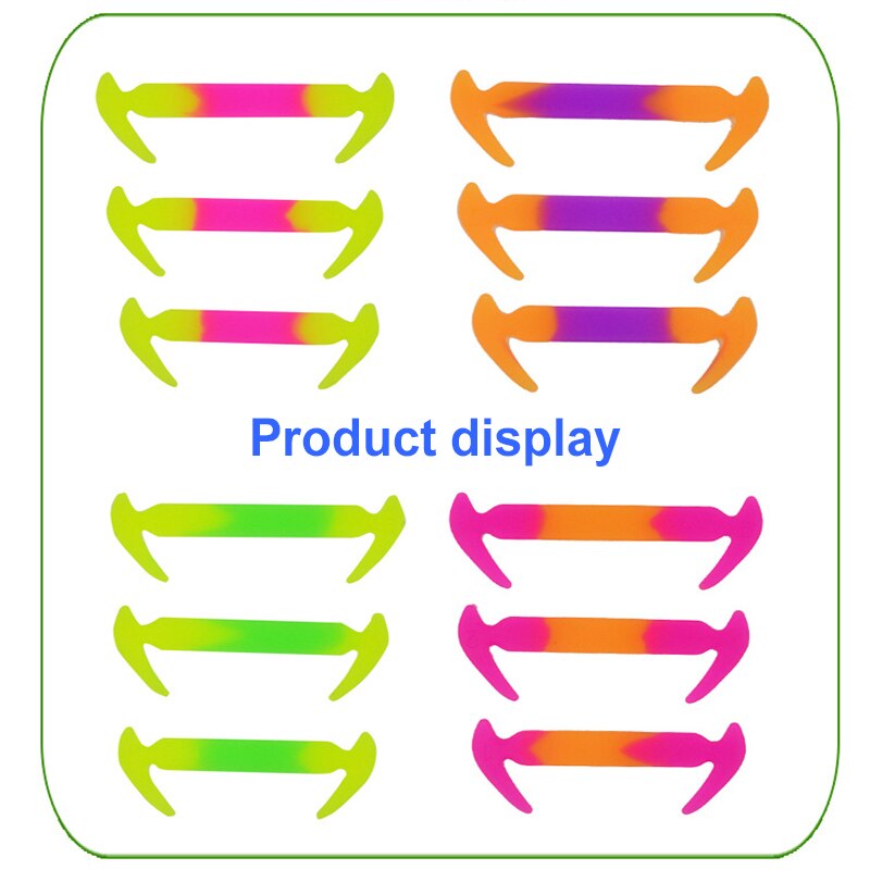 Lacets élastiques en Silicone pour garçons et filles, 1 Pack / 12 pièces