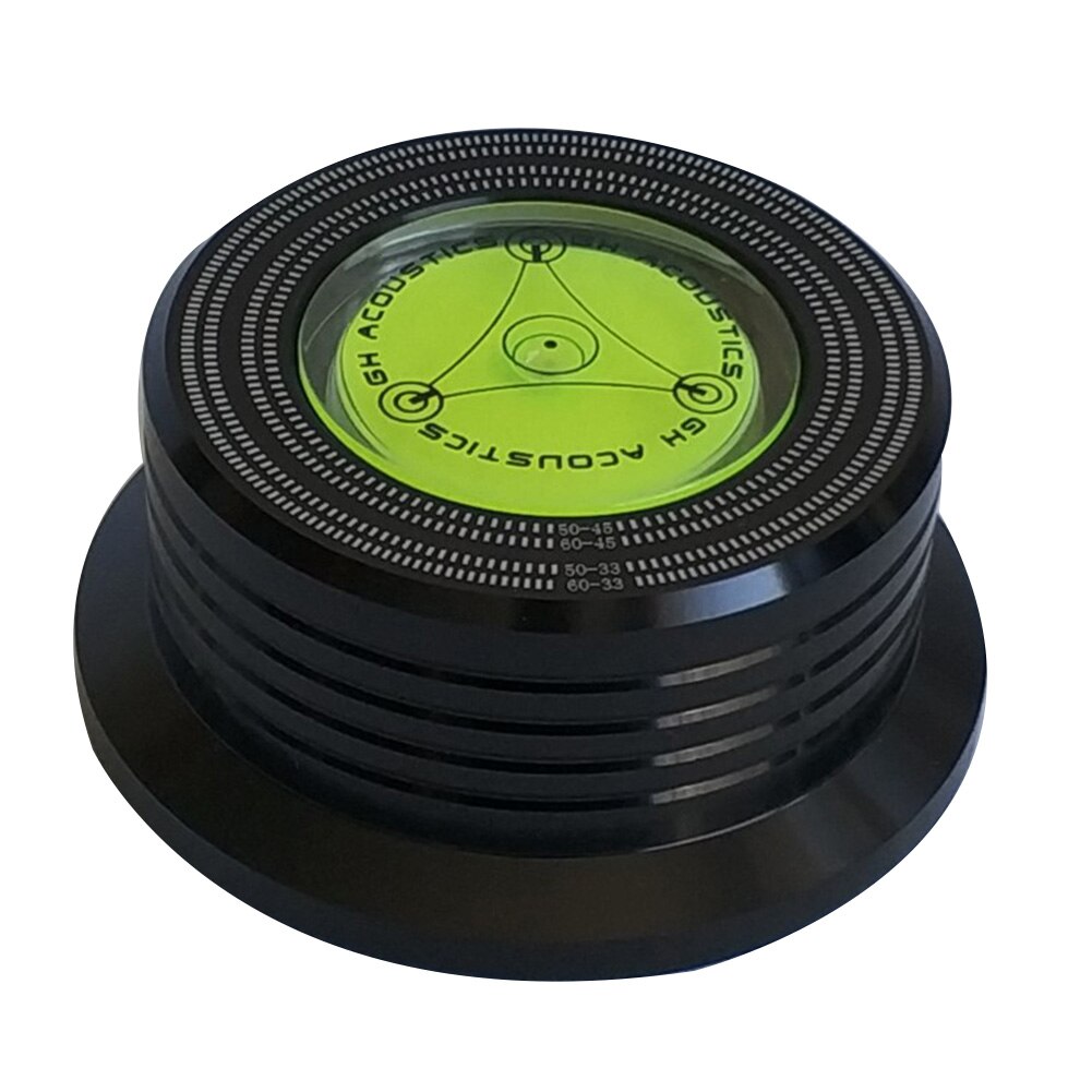 Turntable Record Clamp - Universal Disc Stabilizer - Reduces Vibration - For LP Vinyl Records: Black