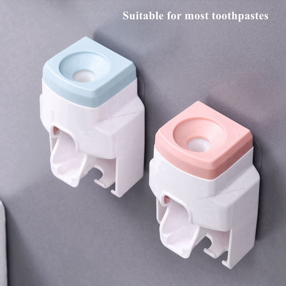 Automatische Tandpasta Dispenser Wall Mount Tandenborstelhouder Lui Tandpasta Knijper Voor Wc Thuis Badkamer Accessoires Set