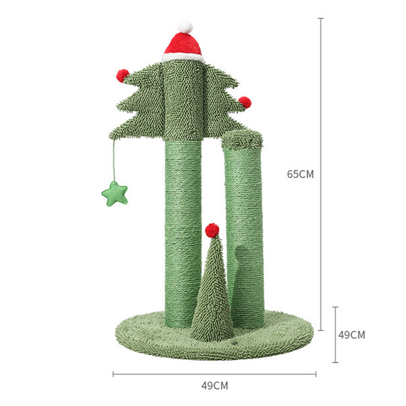 Cute Cactus Pet Cat Scratch Tree Toys Cactus Cat Scratching Post for Young and Adult Cats Climbing Frame Protecting Furniture
