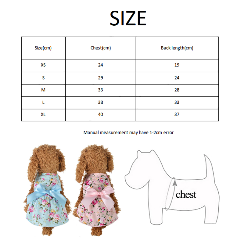 Spring and summer style Cute Pet Dog Dress For Dogs Fancy Dresses Hawaiian Dog Skirt Puppy Cat Clothes For Small Medium Dogs