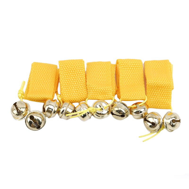 Bambini Sonaglio Polso Campane Giocattoli Gioco Puntelli Regolare Adesivo in Velcro braccialetto Grande Campana del Giocattolo di Trasporto di Goccia: giallo