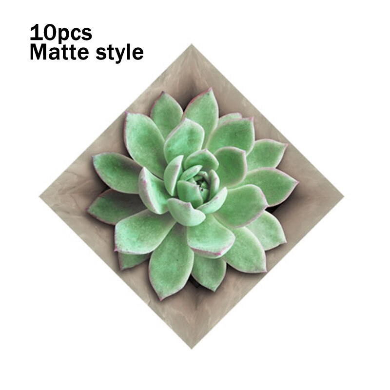 10Pcs 8cm Floor Tiles Diagonal Wall Stickers Desk Decoration Art Mural Decals Bathroom Waist Line Matte Waterproof PVC Stickers: DJ-018