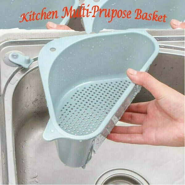 Estante de drenaje triangular para fregadero, soportes de almacenamiento multifuncionales, cesta de drenaje para cocina, ventosa, cesta de fruta, instalación gratuita