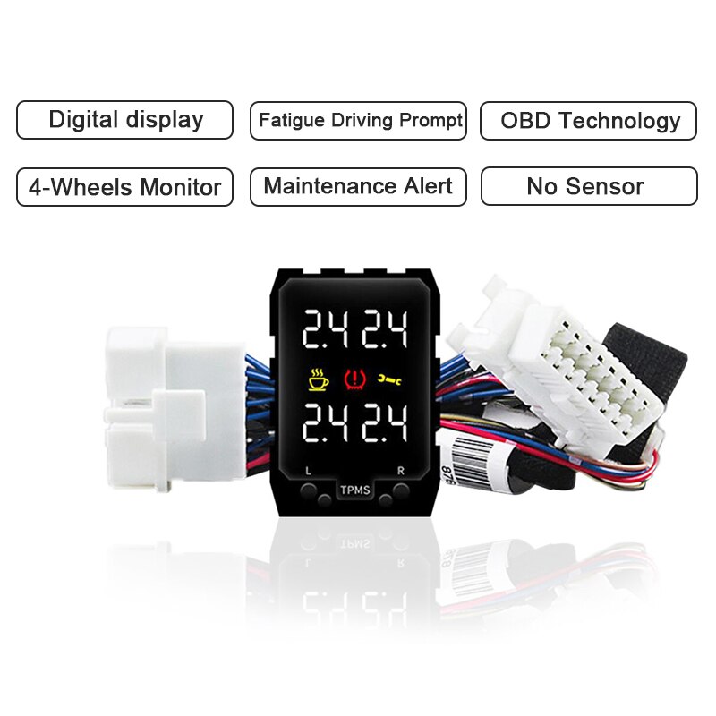 Däcktrycksvakt obd tpms lcd diagnostik för mitsubishi outlander 3 phev xpander eclipse cross mirage