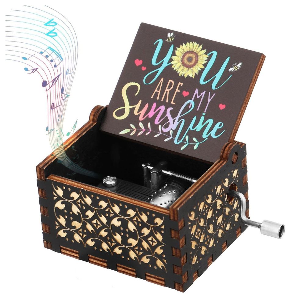 21 Spieluhren, rosa, weiß, blau, schwarz, Holz, Sie sind mein Sonnenschein, Pastete, Spieluhr, Musikthema, Geburtstagsgeschenk: verrotten