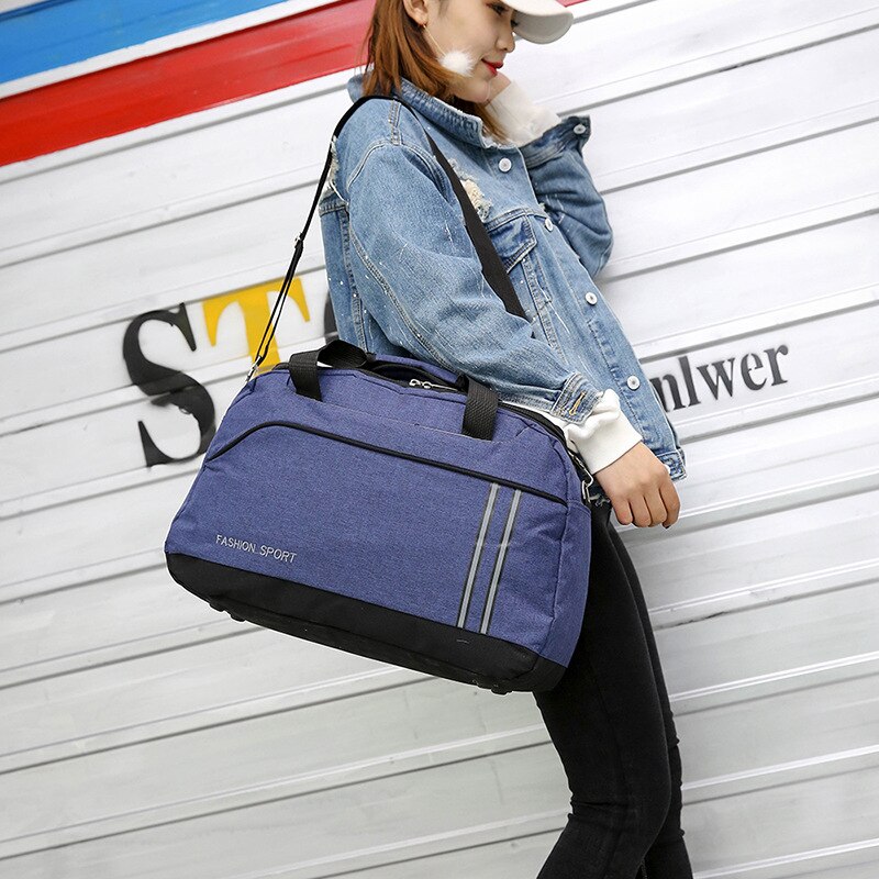 Korean-style Hand Travel Bag Men's Shoulder Duffle Bag Large Capacity Travel Sports Bag Fitness Packaging Sling Bag