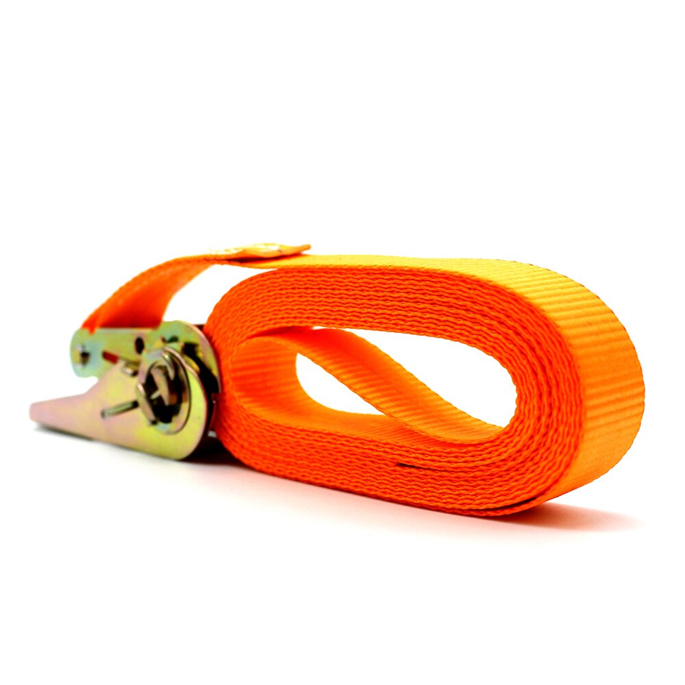 13 ft laststrop polyesterfiberbånd bærbart kraftigt fastbindende bagage surring stærk med metalspænde bilmotorcykel