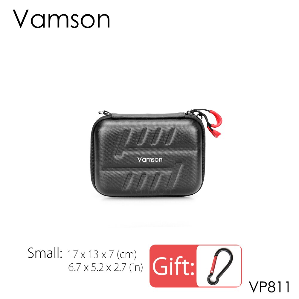 Vamson Large Waterproof Carrying Case PU for Gopro Hero 10/9/8/7/6 for DJI OSMO Action Camera for AKASO/YI Hard Shell VP808: VP811