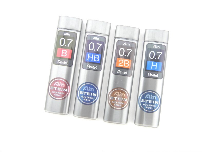 Pentel C277 Vulpotlood Refill Leads Potlood Kern Vervanging Ain Core Vervanging Stein 0.7 Mm Japan H, Hb, b, 2B