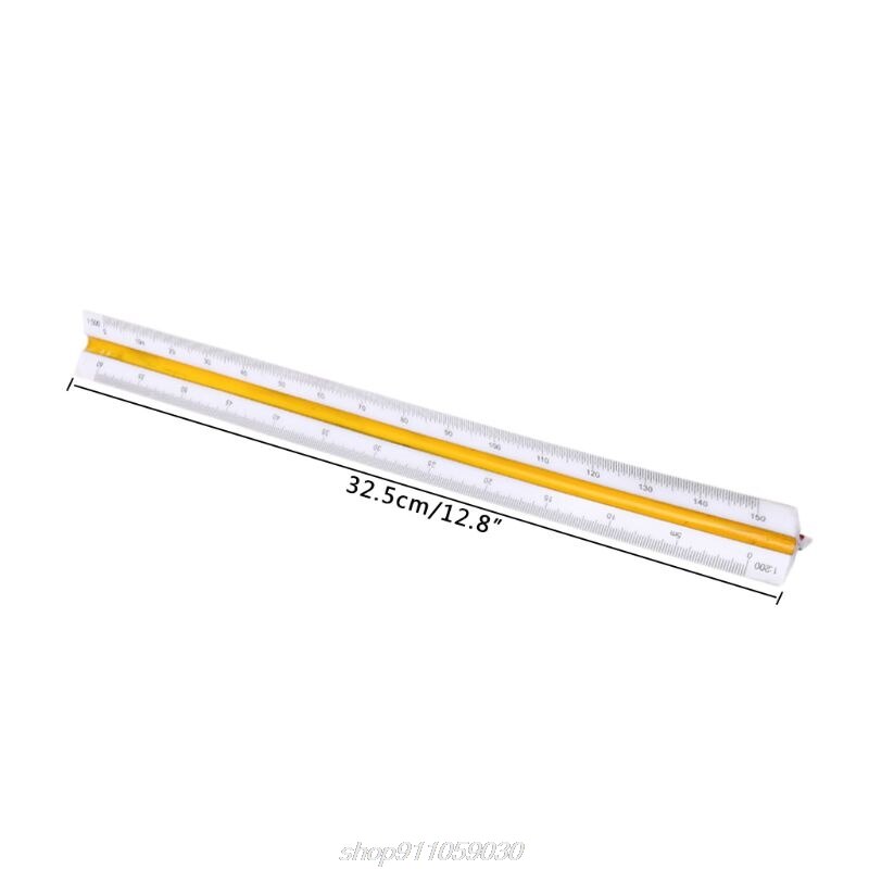 30cm Plastic Triangular Scale Ruler Architect Engineer Drafting Measuring Tool A12 21