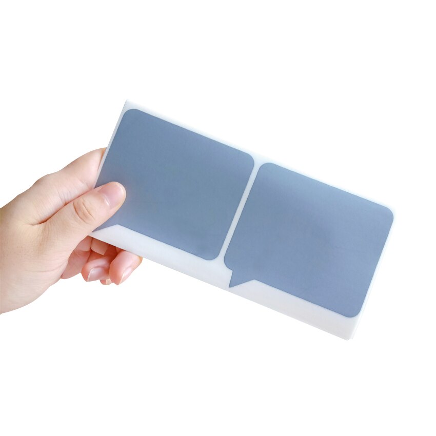 50pcs/lot Kawaii Golden Red Heart Dialog Scratch coating Sticker DIY Multifunction scraping sticker Decoration label: Gray dialog