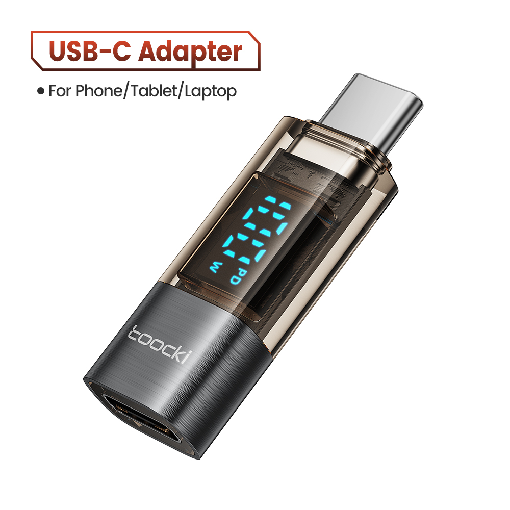 Toocki 100W Adapter USB C typu C do cyfrowego wyświetlacza typu C Złącze OTG do iPhone 15 Samsung S23 Złącze USB typu C OTG: Default Title