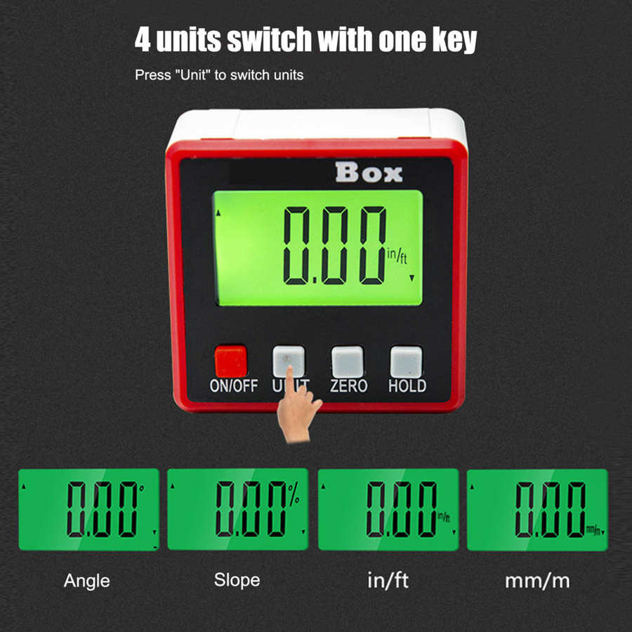 Digital Level Angle Gauge 360 Degrees Magnetic Digital Level And Angle Finder Mini for Bevel Miter Saw Table Saw Construction