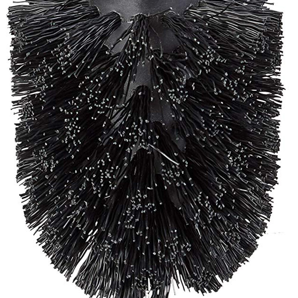 Toilet brush head in a set of 5, loose toilet brushes 12mm thread, replacement brush head diameter 8 cm, black