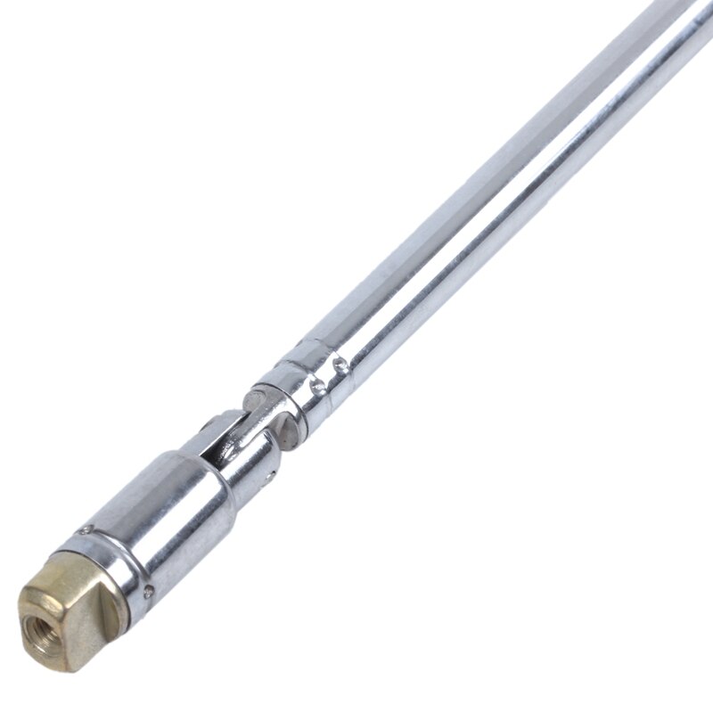 Radio DAB de 22 cm, 100 centímetros de televisión, 6 partes, antena telescópica aérea plateada