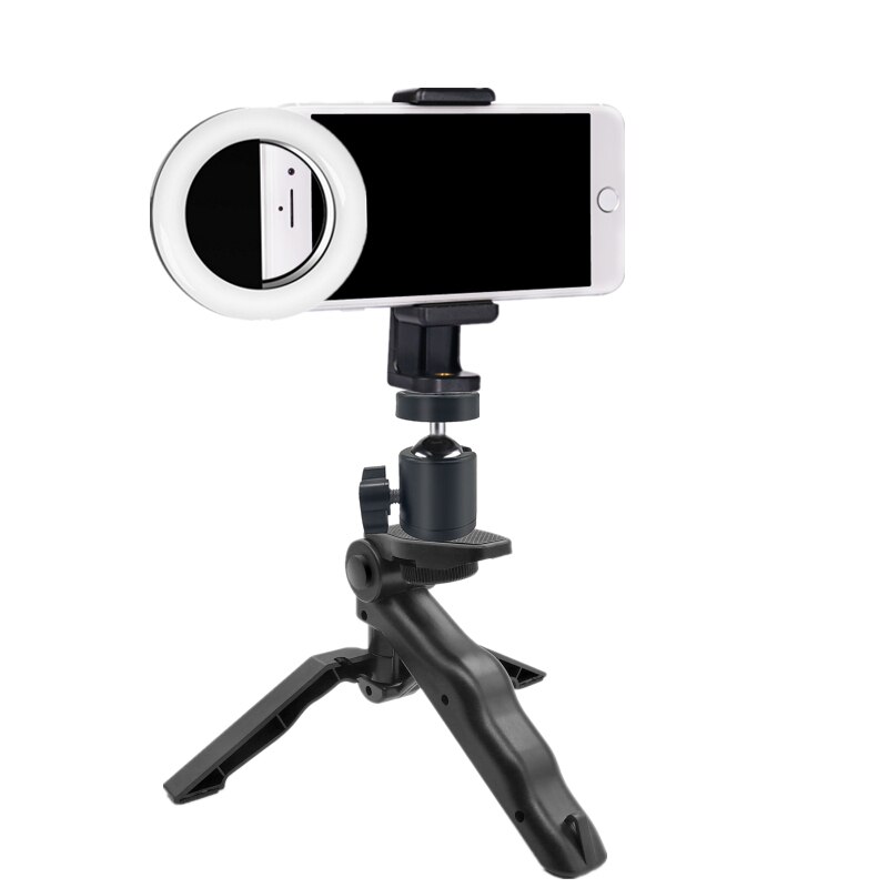 COOL DIER-trípode para Vlog DSLR SLR, soporte de montaje para teléfono, Zapata fría, luz LED, Mini trípode para Sony A6400 A6300