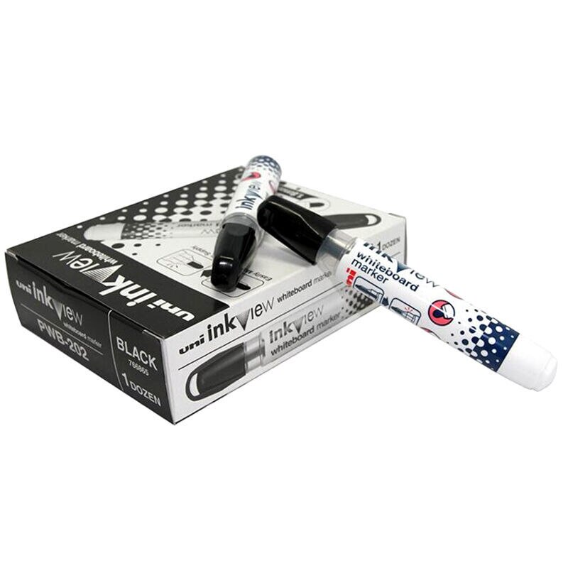 1 pçs japão whiteboard caneta uni PWB-202 fácil de limpar sem deixar marcas não-tóxico proteção ambiental segurança quadro branco caneta
