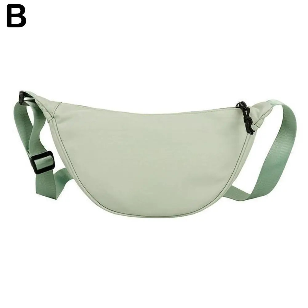 Nylon Crossbody Bag Hobo Sling Crescent Bag Dumpling Small Bag Casual Shoulder Adjustable Women Purse Bag Handbag S T6O3