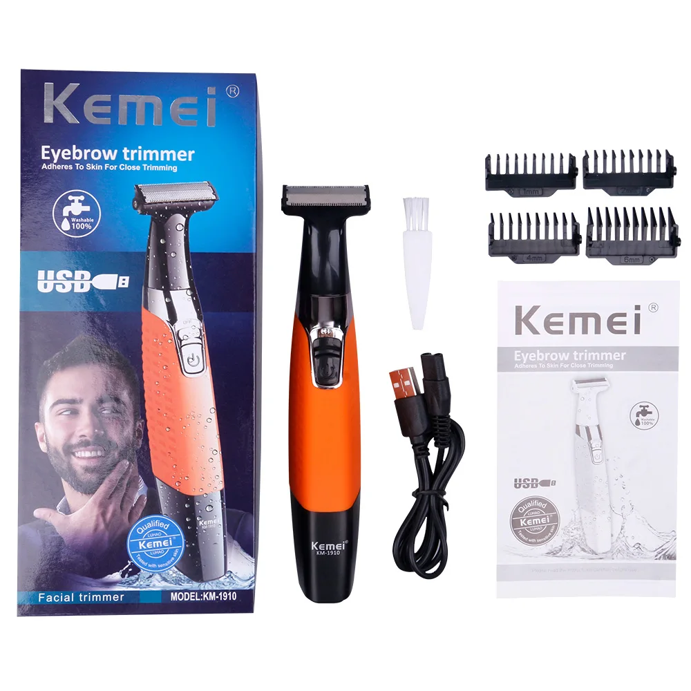 Kemei Herren Elektro rasierer Körper Gesicht Elektro rasierer für Männer Stoppel Trimmer Bart Rasier kante Trimmer Kopfs ch neider zurück