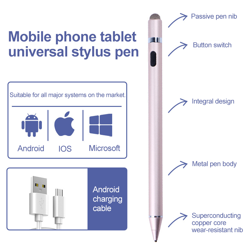 Touch Bleistift Für Handy Zubehör Stylus Für android Universal Kapazitiven Bleistift Stylus Stift Für Tablet Stylus Für Xiaomi: LIGHT BLUE