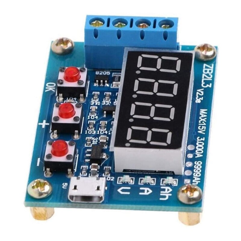 Probador de batería ZB2L3 pantalla Digital LED 18650 batería de litio capacidad de prueba de resistencia de plomo-ácido