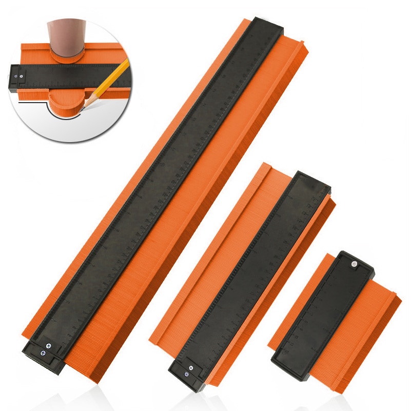 Multifunction Contour Profile Gauge Tiling Laminate Tiles Edge Shaping Wood Measure Ruler ABS Contour Gauge Duplicator