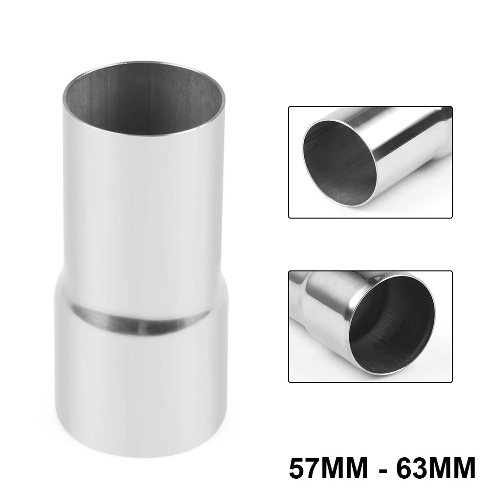 57MM TO 63MM Exhaust 2 Step Reducer Adapter Connector Tube Stainless Steel Pipe Cone BX101447-3