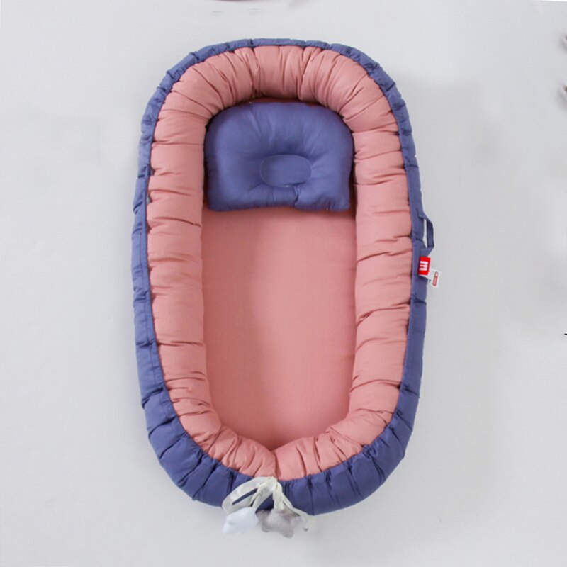 Babynest med pude pude nyfødt seng bærbar dreng pige rejseseng behagelig blød bomuld baby vugge baby mobil tremmeseng