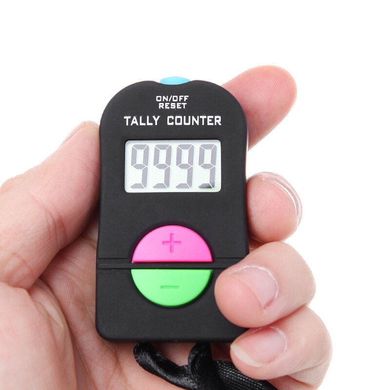 PHONEX Tally Counter Clicker: digitale vingerteller Tasbeeh Handheld, pitchtellers voor nauwkeurige tracking bij coaching, breien, vissen, golf en roeien. Piept bij elke 100 tellen (rood