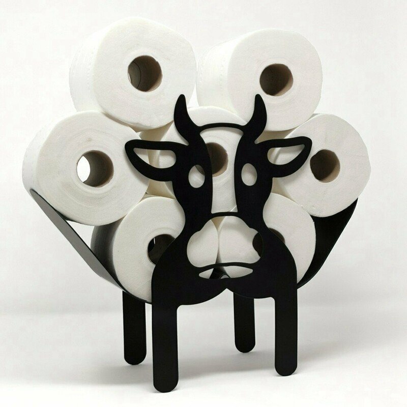Vache noire Toilette Porte-Rouleau De Papier De Papier Hygiénique De De Stockage: Default Title