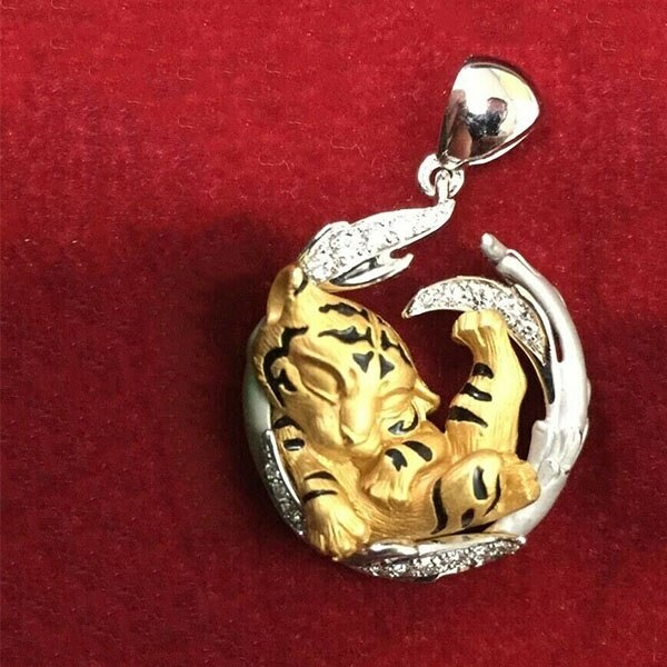 Npkds Unieke Droom Tiger Hanger Gouden Tijger Ketting Tijger Hanger