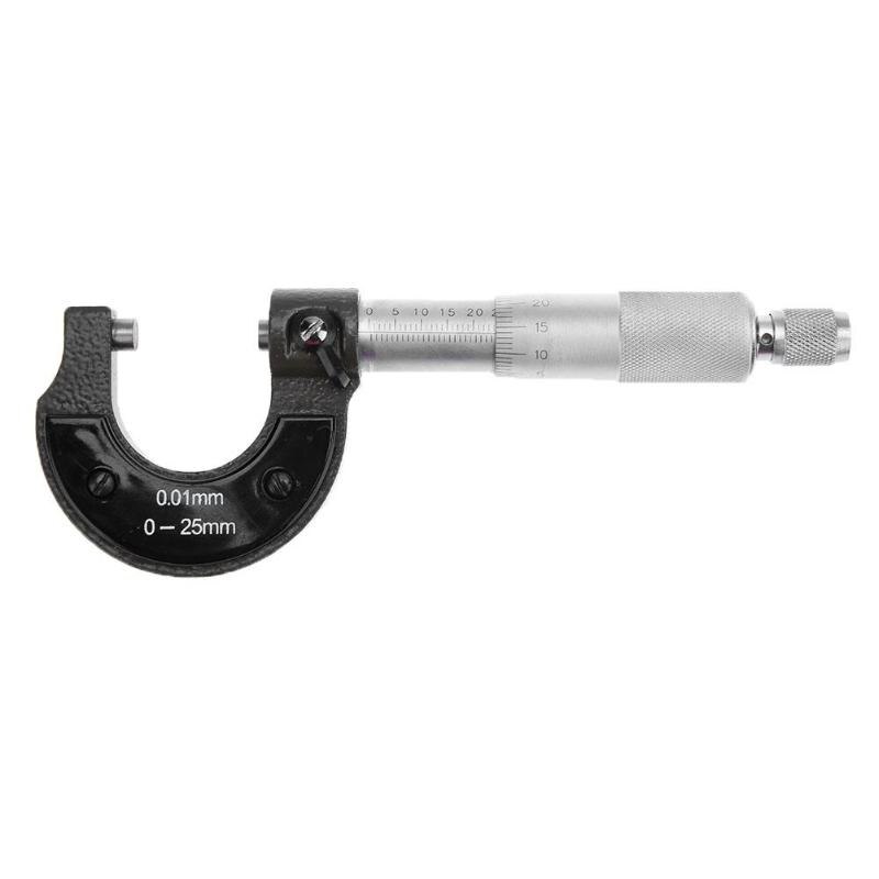 Precision 0-25Mm/0.01Mm Outside Micrometer Caliper Gauge Vernier Caliper Measuring Tools Micrometer Gauging Tools